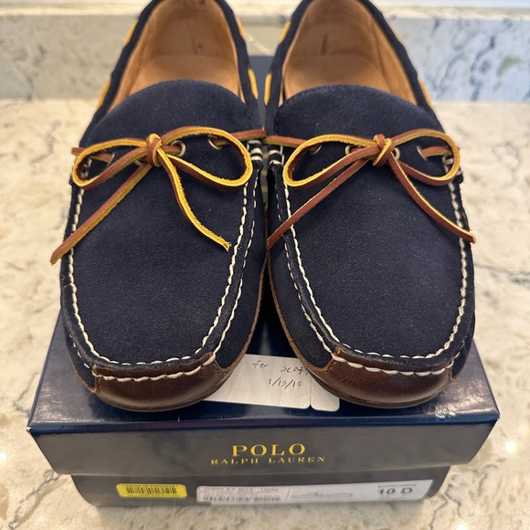 Polo by Ralph Lauren Men's Navy Loafers - Picture 1 of 12